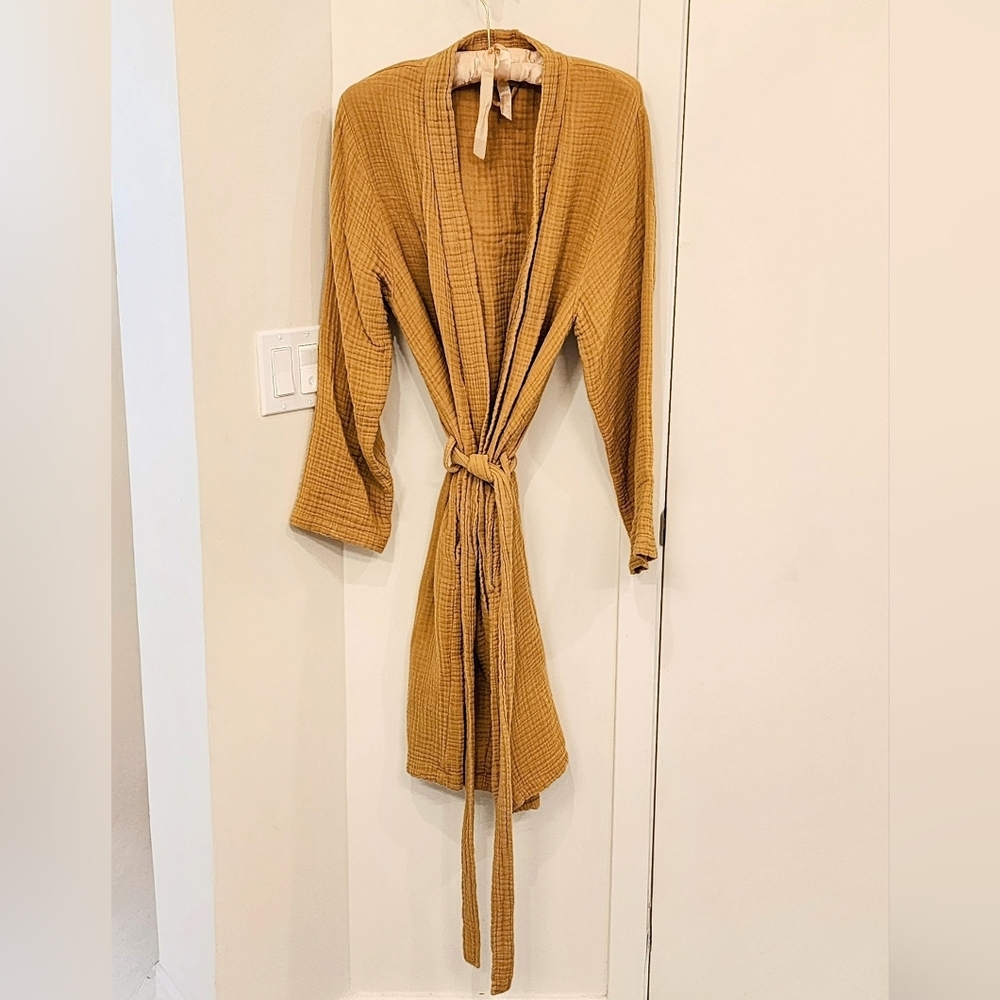 Parachute Mustard Cotton Cloud Robe